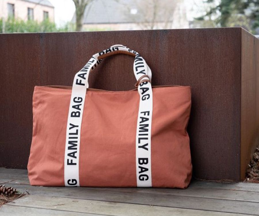 VERZORGINGSTAS Childhome Family Bag Canvas, reistas zonder luiermat | Signature Collection terracotta