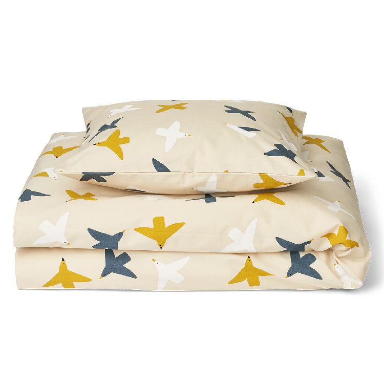 Donsovertrek Liewood Ingeborg, geschikt voor babybed 60x120/babybed 70x140 | Birds