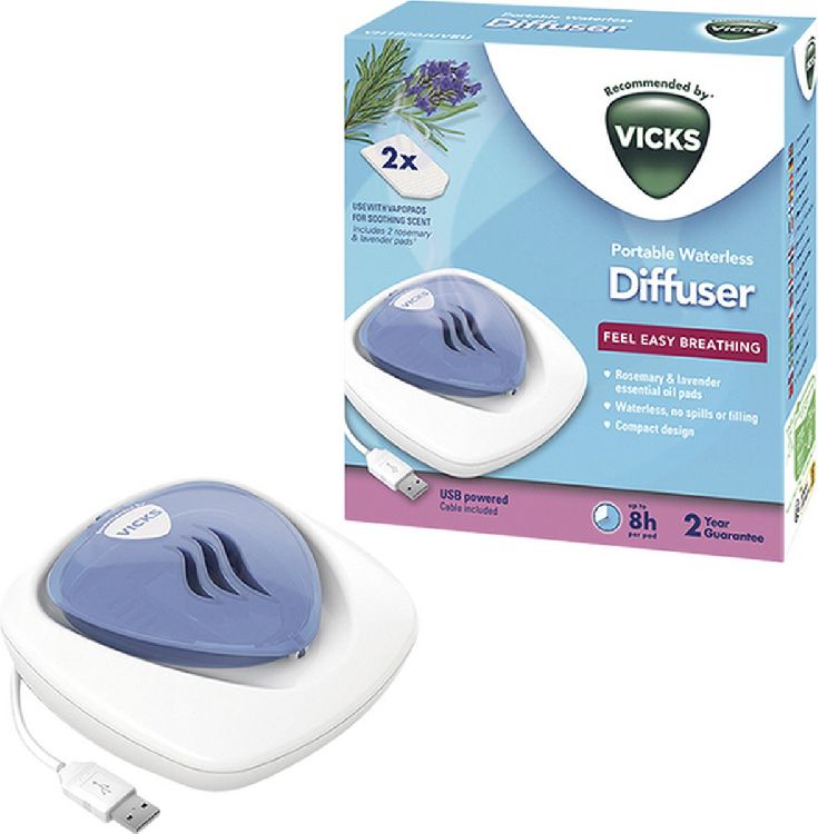 Aromatherapie Vicks Portable Waterless Diffuser, aromaverspreider