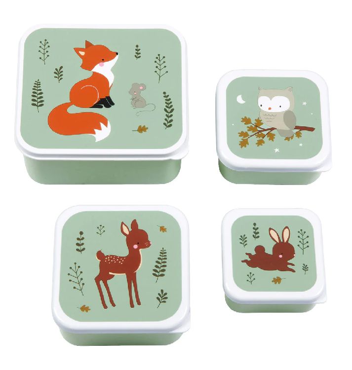 Snackdoos A Little Lovely Company Lunch & Snack Box, 4 stuk(s) | Forest Friends