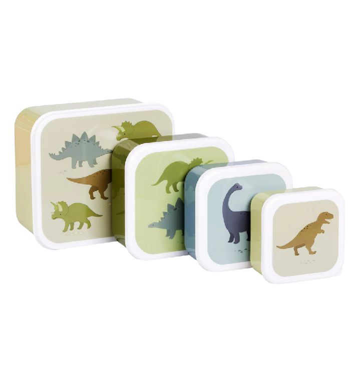 Snackdoos A Little Lovely Company Lunch & Snack Box, 4 stuk(s) | Dinosaurs