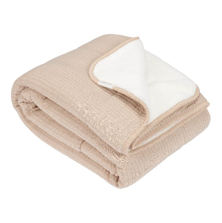 Deken Little Dutch Wiegdeken, geschikt voor wieg/draagmand/park | Newborn Naturals/Pure Beige