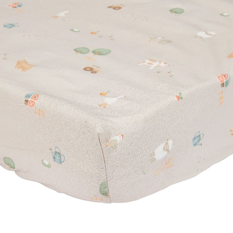 Hoeslaken Little Dutch, geschikt voor babybed 60x120 | Little Farm