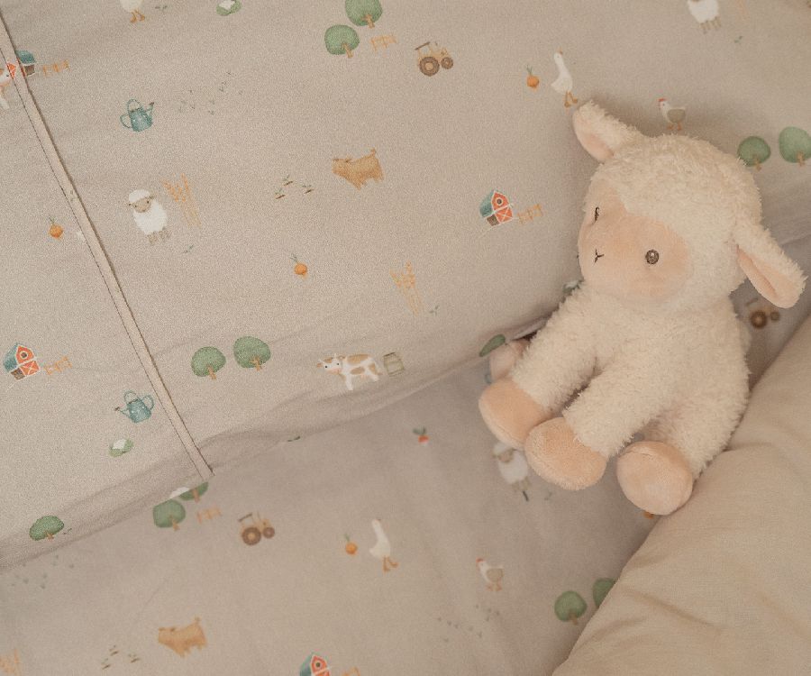 Hoeslaken Little Dutch, geschikt voor babybed 60x120 | Little Farm