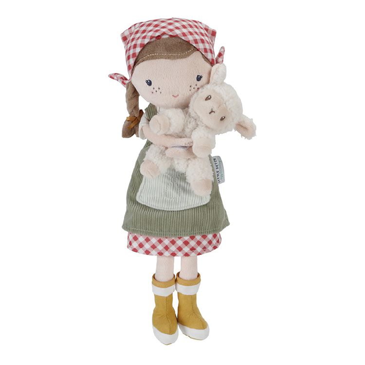 Pop Little Dutch made by Tiamo Knuffelpop boerin Rosa met schaap | Little Farm