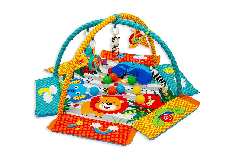 Speeltapijt met speelboog BoJungle Jungle Carnival Foldable BallPit Play Gym