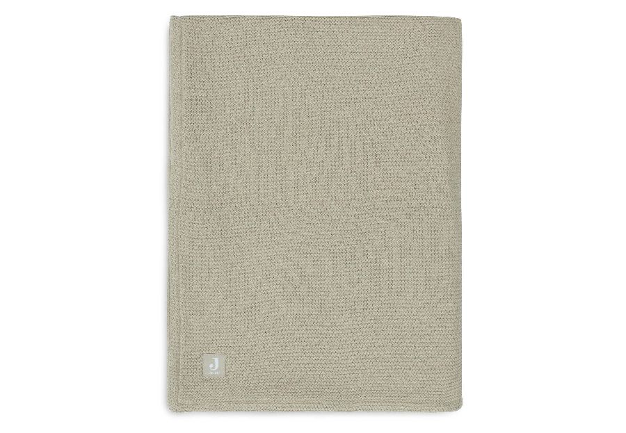 Deken Jollein, geschikt voor wieg/draagmand/park | Basic Knit olive green