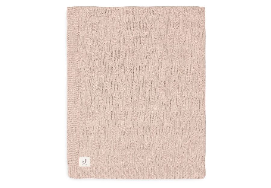 Deken Jollein, geschikt voor wieg/draagmand/park | Grain Knit wild rose