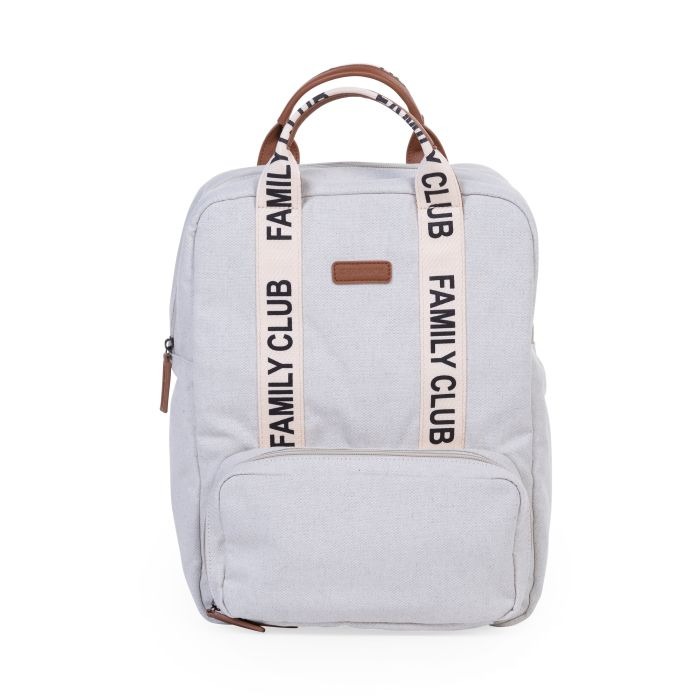 Verzorgingstas Childhome Backpack Family Club, rugzak met luiermat | Signature Collection offwhite