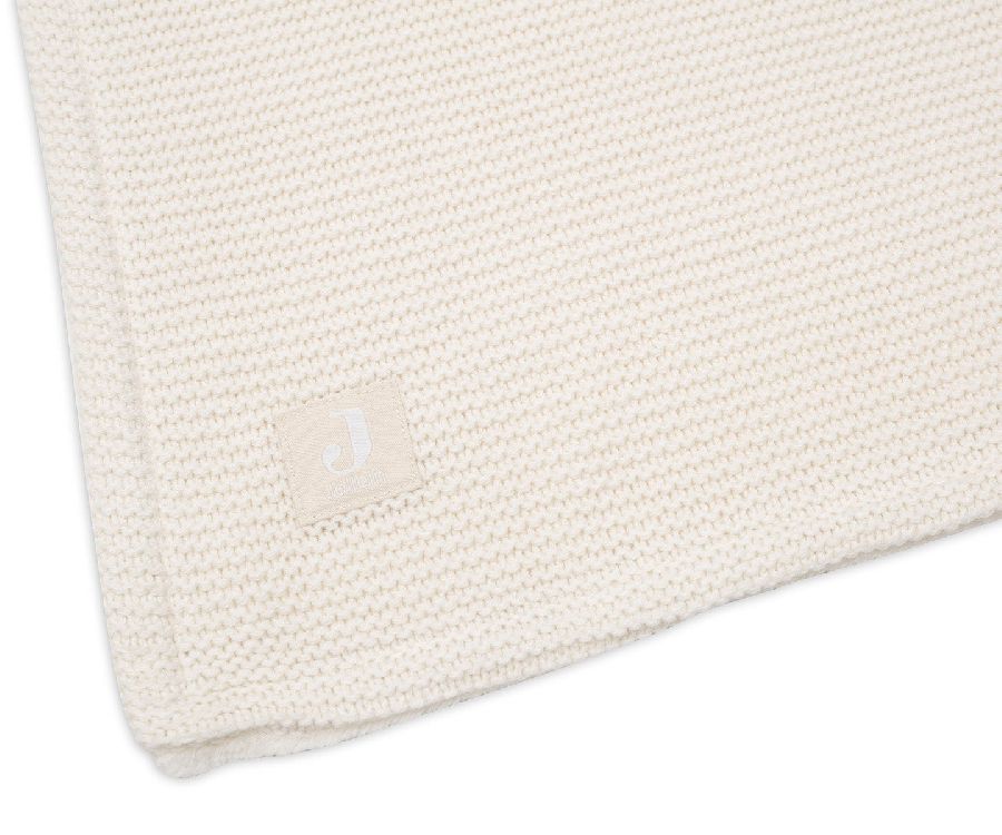 Deken Jollein, geschikt voor wieg/draagmand/park | Basic Knit ivory