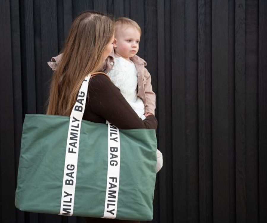 VERZORGINGSTAS Childhome Family Bag Canvas, reistas zonder luiermat | Signature Collection green