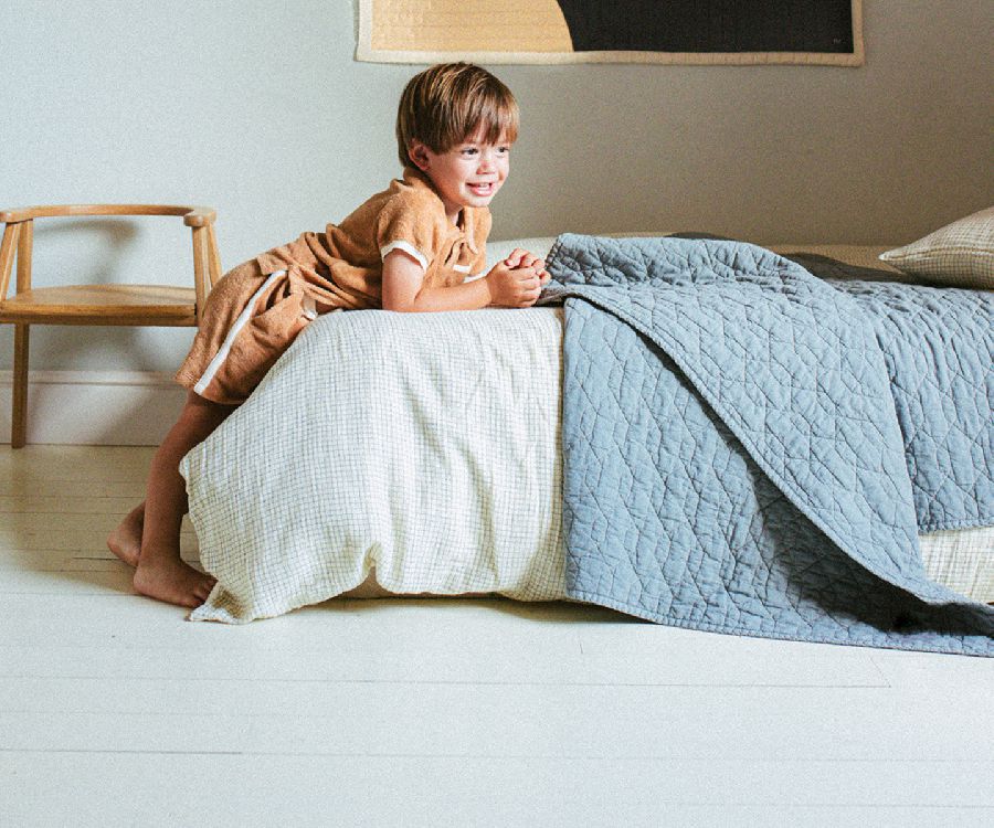 Deken Nobodinoz Quilted Blanket, geschikt voor babybed 60x120 | Wabi-Sabi