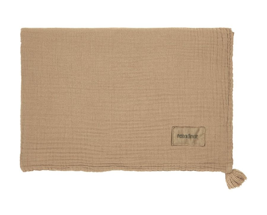 Deken Nobodinoz Double Muslin Blanket, geschikt voor wieg/draagmand/park | Wabi-Sabi