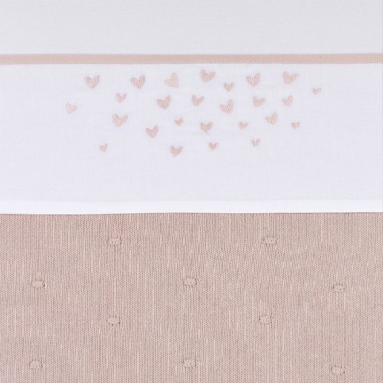 Laken Meyco Baby, geschikt voor wieg/draagmand/park | Hearts soft pink