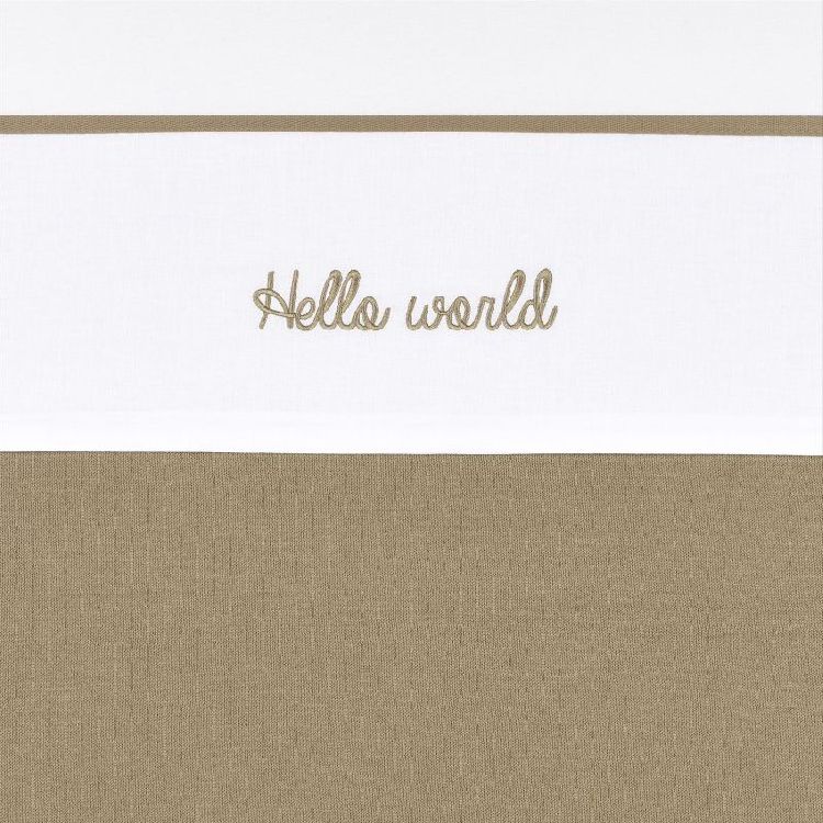 Laken Meyco Baby, geschikt voor wieg/draagmand/park | Hello World taupe