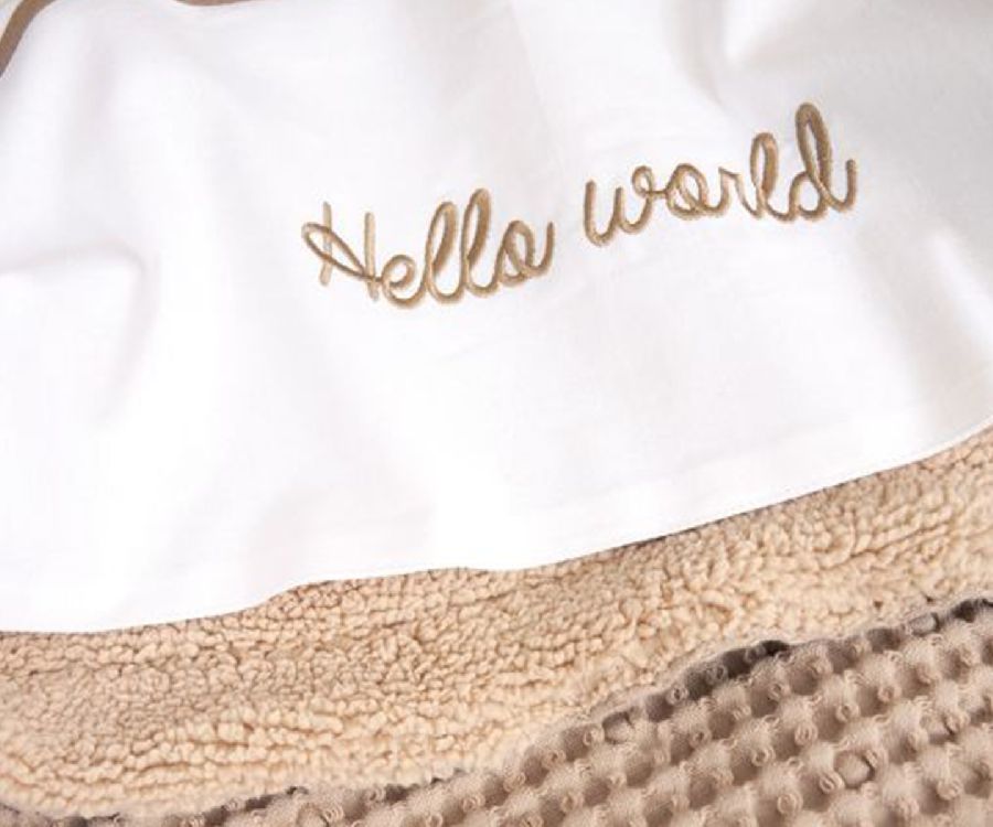 Laken Meyco Baby, geschikt voor wieg/draagmand/park | Hello World taupe