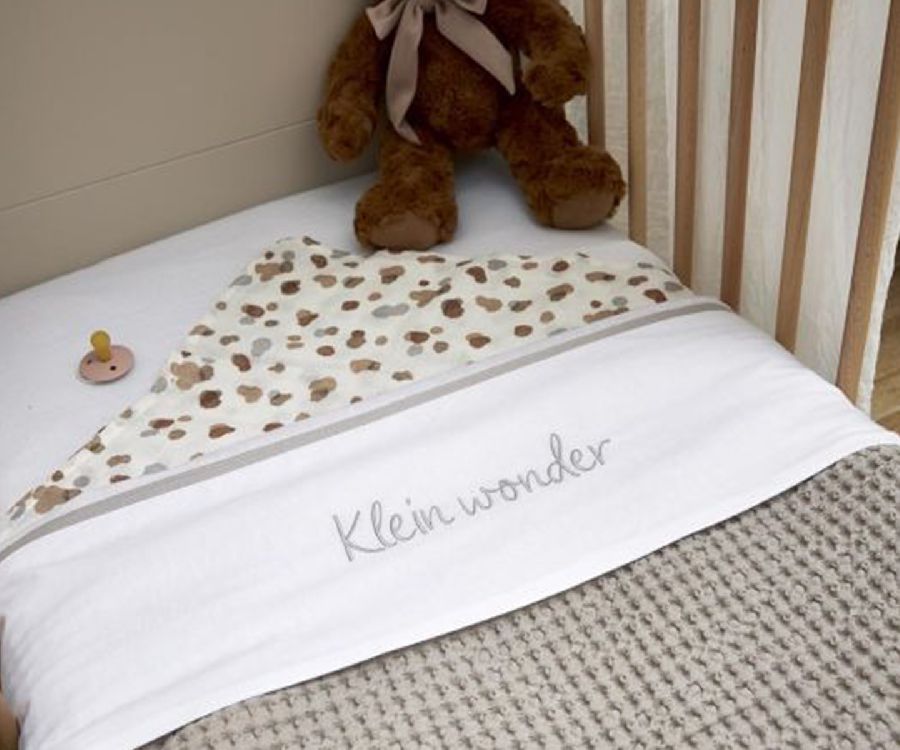 Laken Meyco Baby, geschikt voor babybed 60x120/babybed 70x140 | Klein Wonder greige