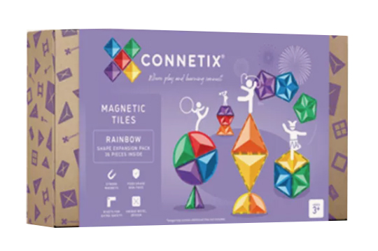 Magnetisch speelgoed Connetix Tiles Shape Expansion Pack - 36 | Magnetic Tiles Rainbow Range