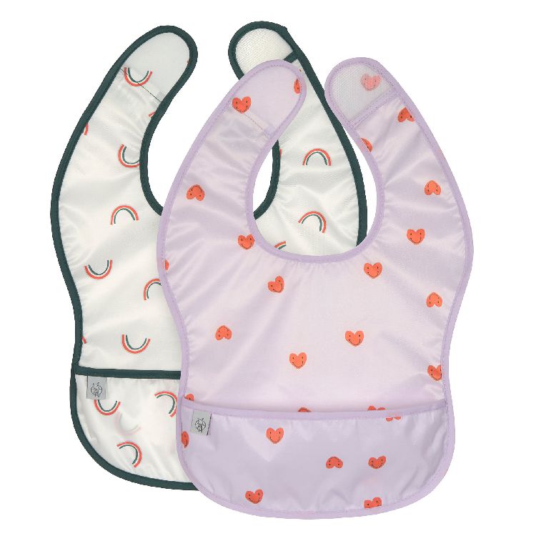 Slabbetje Laessig Lightweight Bib | Happy Rascals Heart/Little Gang