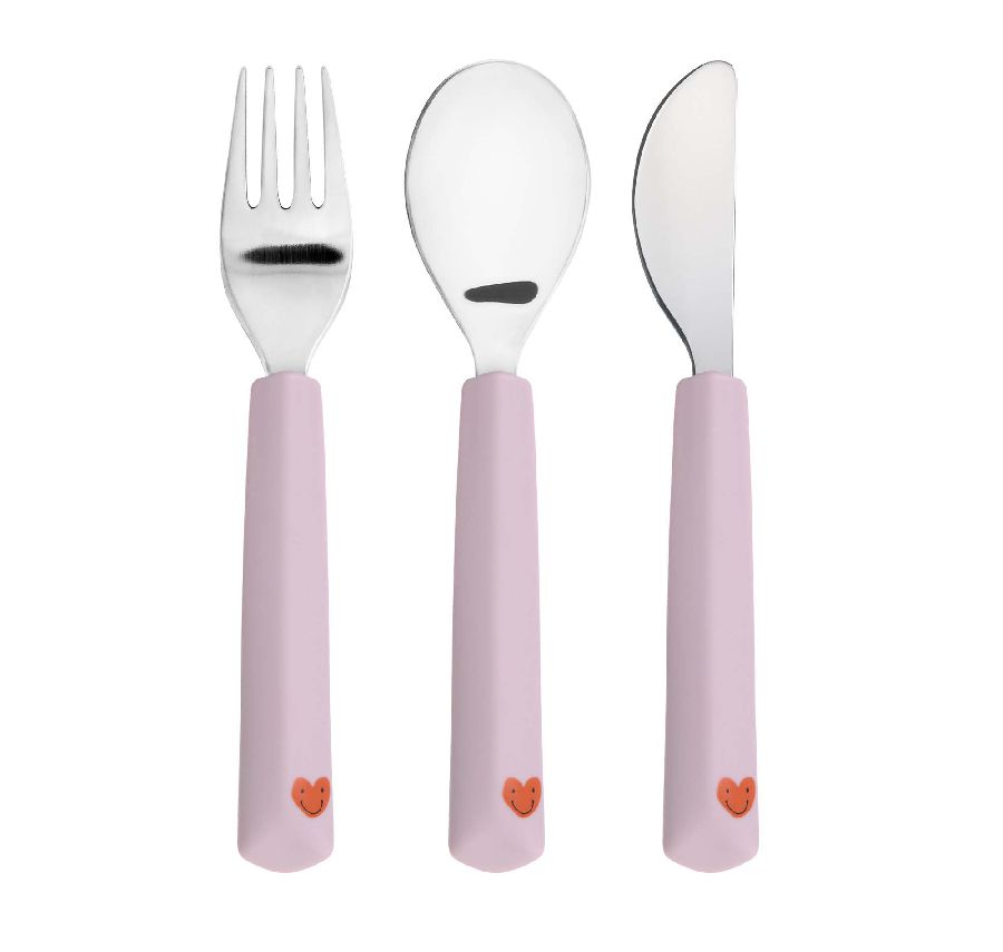 Bestek Laessig Cutlery, lepel/vork/mes | Happy Rascals Heart/Little Gang