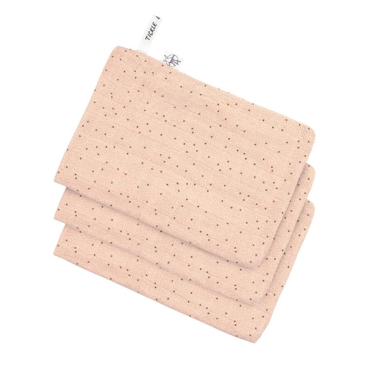 Washandje Laessig Wash Glove | Muslin Dots peach rose