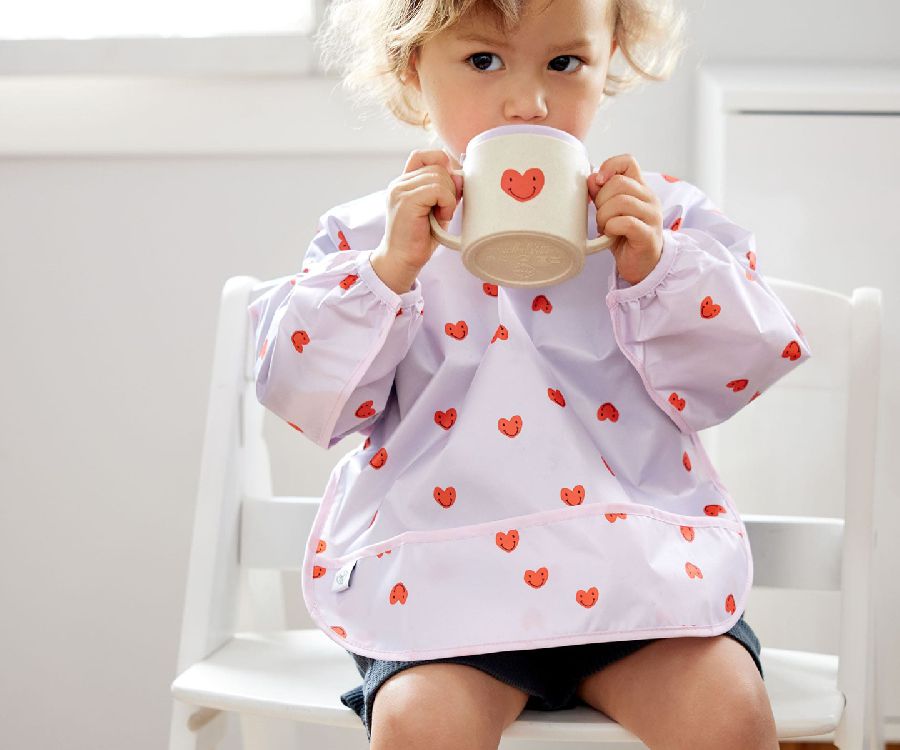 Slabbetje Laessig Long Sleeve Bib | Happy Rascals Heart/Little Gang