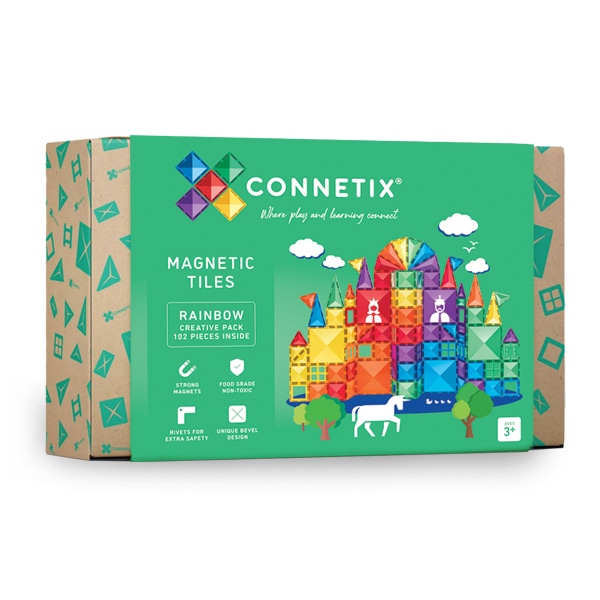 Magnetisch speelgoed Connetix Tiles Creative Pack - 102 | Magnetic Tiles Rainbow Range