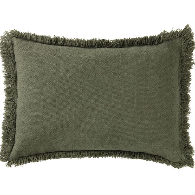 Sierkussen Nobodinoz Rectangular Fringes Cushion, kussen met vaste sloop | Landscape