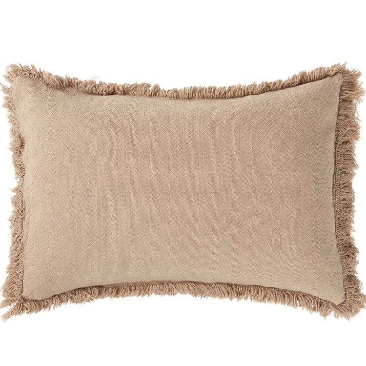 Sierkussen Nobodinoz Rectangular Fringes Cushion, kussen met vaste sloop | Landscape