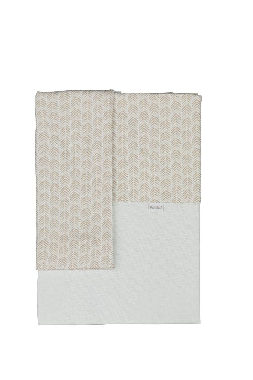 Laken Pericles, geschikt voor babybed 60x120/babybed 70x140 | Boho taupe