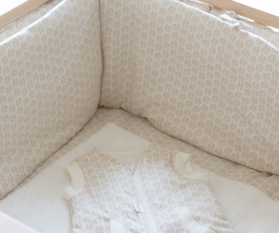 Tochtkussen Pericles, geschikt voor babybed | Boho taupe