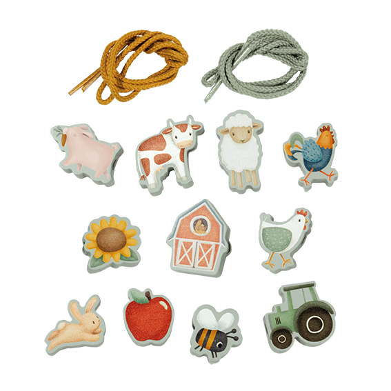 Educatief speelgoed Little Dutch Lacing Beads | Little Farm