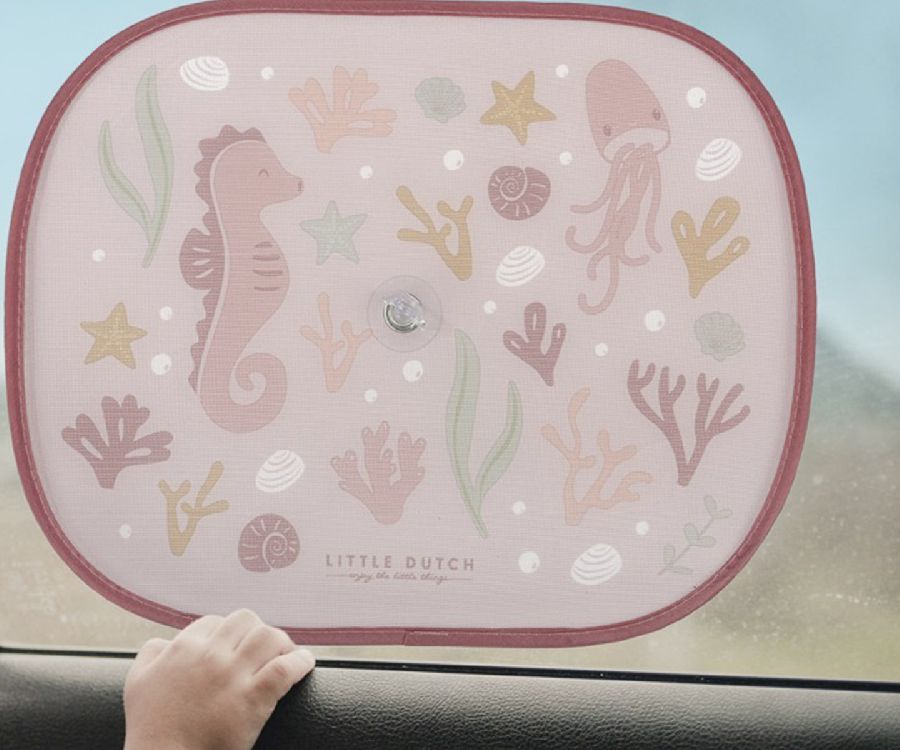 Zonnescherm voor de wagen Little Dutch Sunshades | Ocean Dreams pink