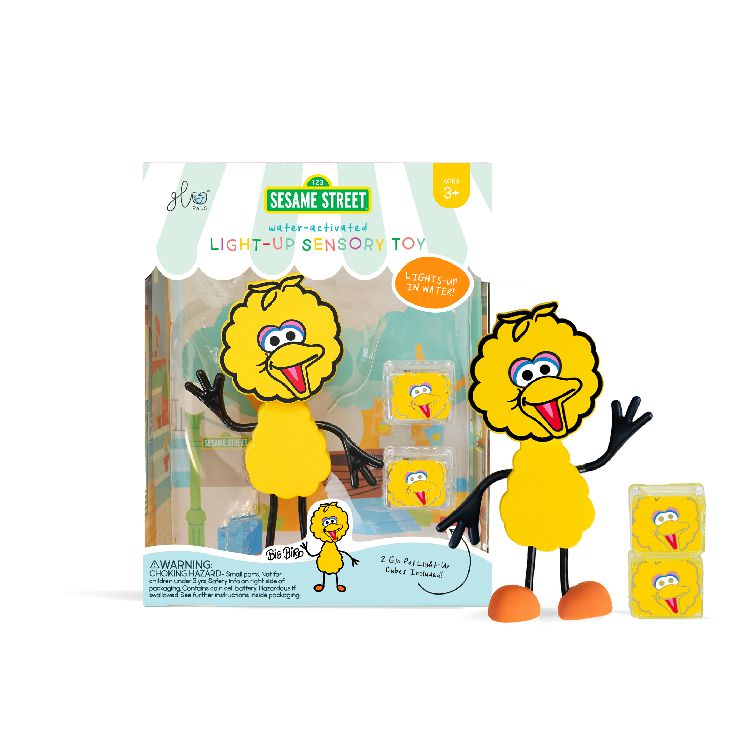 Badspeelgoed Glo Pals Bigbird | Light Up Cubes Characters Sesame Street