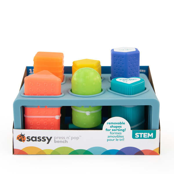 Sorteervormen Sassy Press n' pop bench | STEM Toys