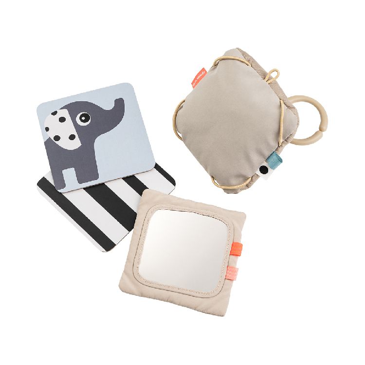 Speelgoed voor de maxi-cosi Done by Deer Deer Friends Card Holder | Baby Contrast