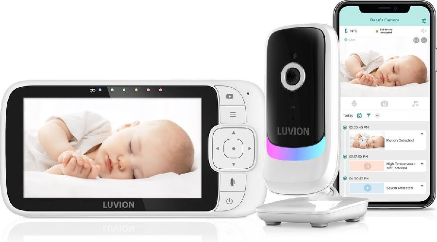 Babyfoon Luvion Essential Connect, babyfoon met dual gebruik (beeldbabyfoon + smartphone/tablet)