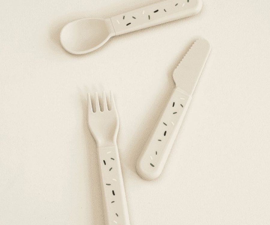 Bestek Done by Deer Confetti, lepel/vork/mes | Foodie Cutlery Set