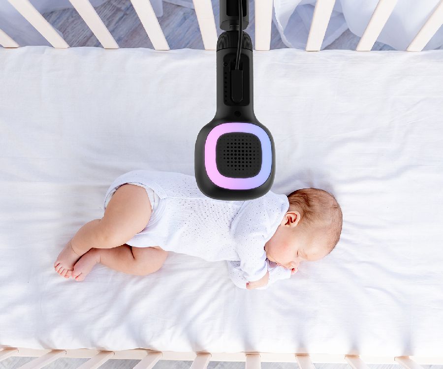 Babyfoon Luvion Grand Elite 4 Connect Crib Set, babyfoon met dual gebruik (beeldbabyfoon + smartphone/tablet)