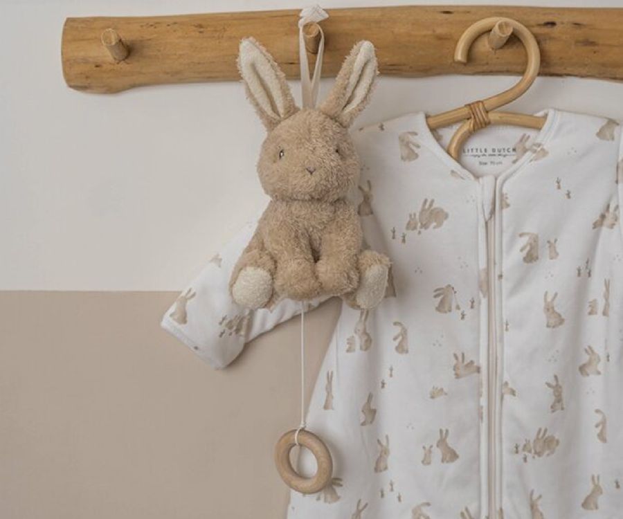 Knuffel Little Dutch made by Tiamo, muziektrekker | Baby Bunny