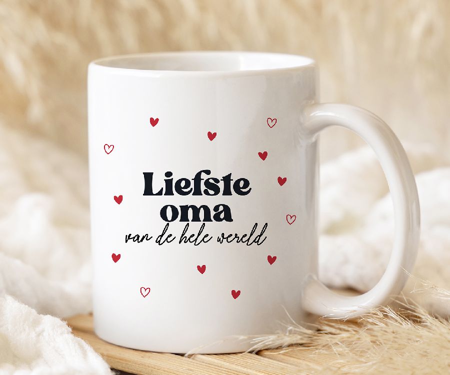 Koffiebeker MINIMOU, Koffiemok Liefste oma van de hele wereld