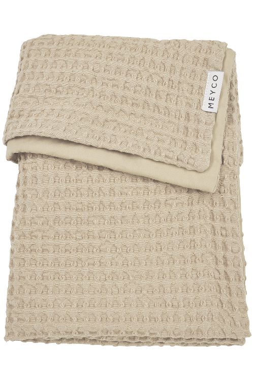 Deken Meyco Baby, geschikt voor wieg/draagmand/park | Wafel Cotton sand