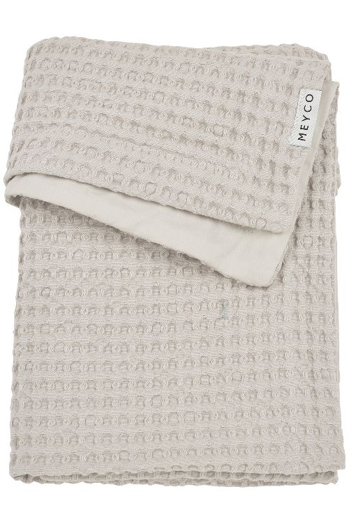 Deken Meyco Baby, geschikt voor babybed 60x120/babybed 70x140 | Wafel Cotton greige