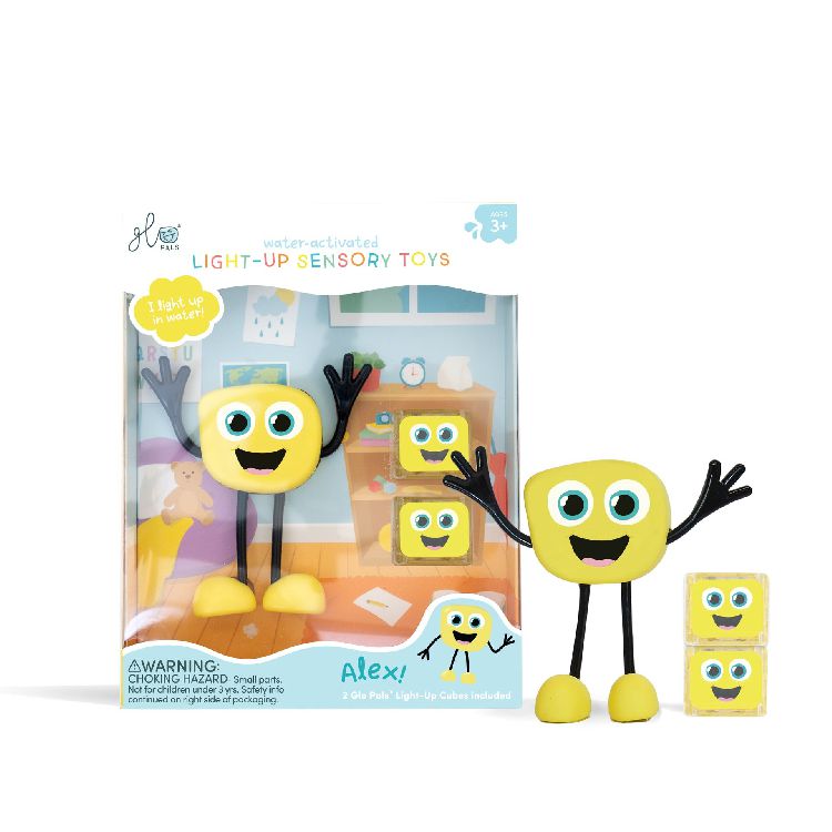 Badspeelgoed Glo Pals Alex | Light Up Cubes Characters