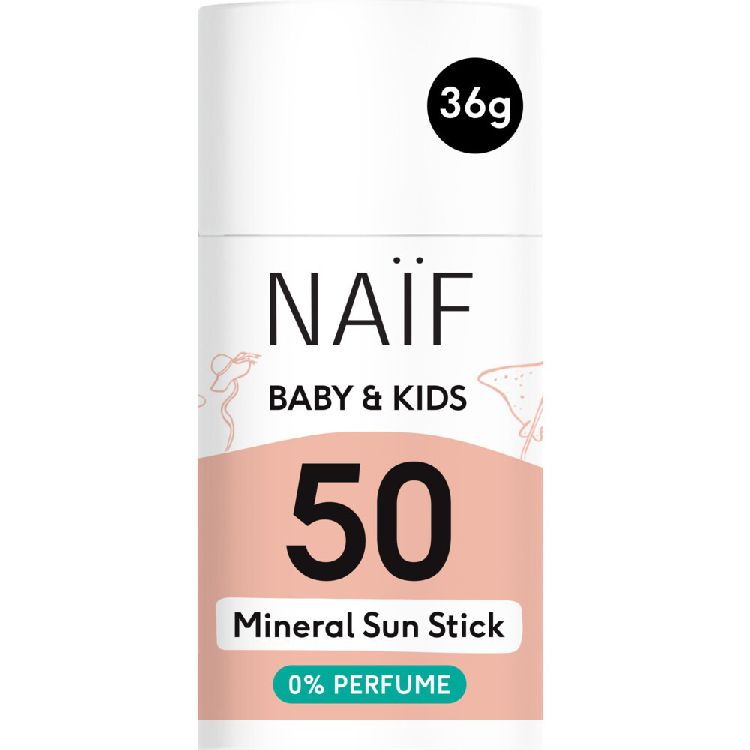 Zonnecreme Naif Sunscreen Stick 0% parfum, SPF 50