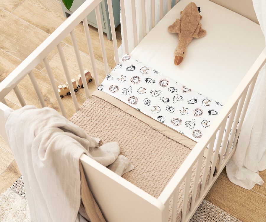 Deken Meyco Baby, geschikt voor wieg/draagmand/park | Wafel Cotton sand