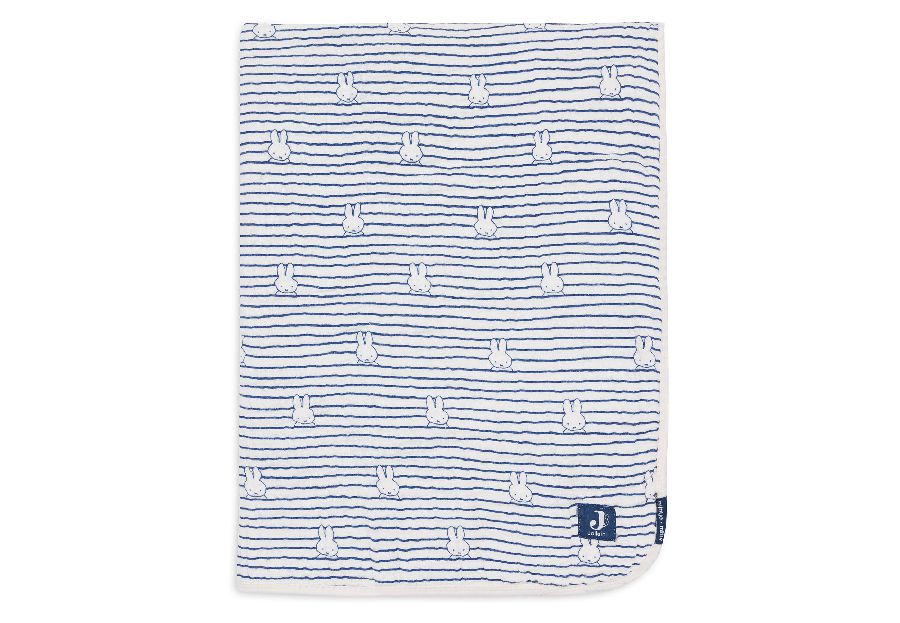 Deken Jollein, geschikt voor wieg/draagmand/park | Miffy Stripe navy