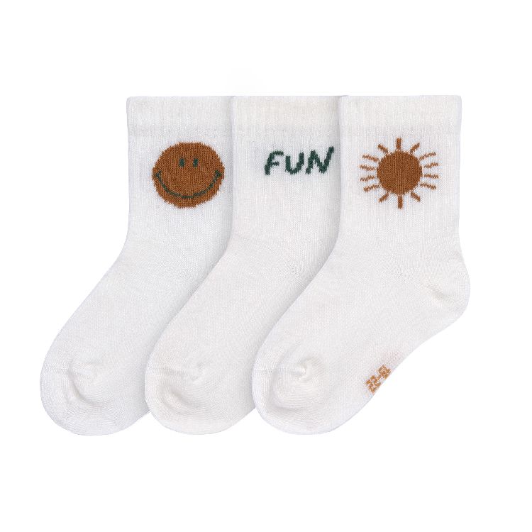 Kousen Laessig Tennis Socks 3pcs, klassiek model | Little Gang