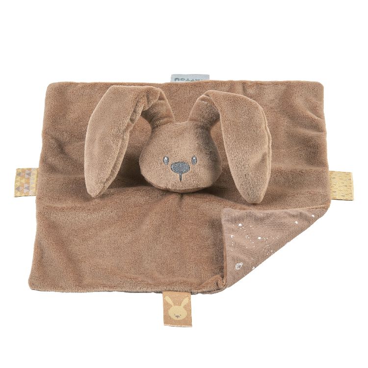 Knuffel Nattou Doudou Glow in the dark, knuffeldoek / doudou | Lapidou mocha