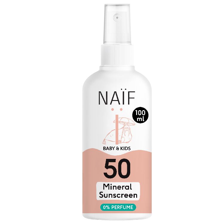 Zonnecrème Naif Sun Spray 0% Parfum, SPF 50